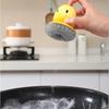 Little Yellow Duck Steel Ball Brush Hangable Squeeze Pot Wash Brushes Press Pan Bowl Brush Kitchen Cleaning Dish Bowl Cleaner Household Cleaning Tools