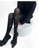 Grey Diamond Bow Embroidery Slimming Tights for Women