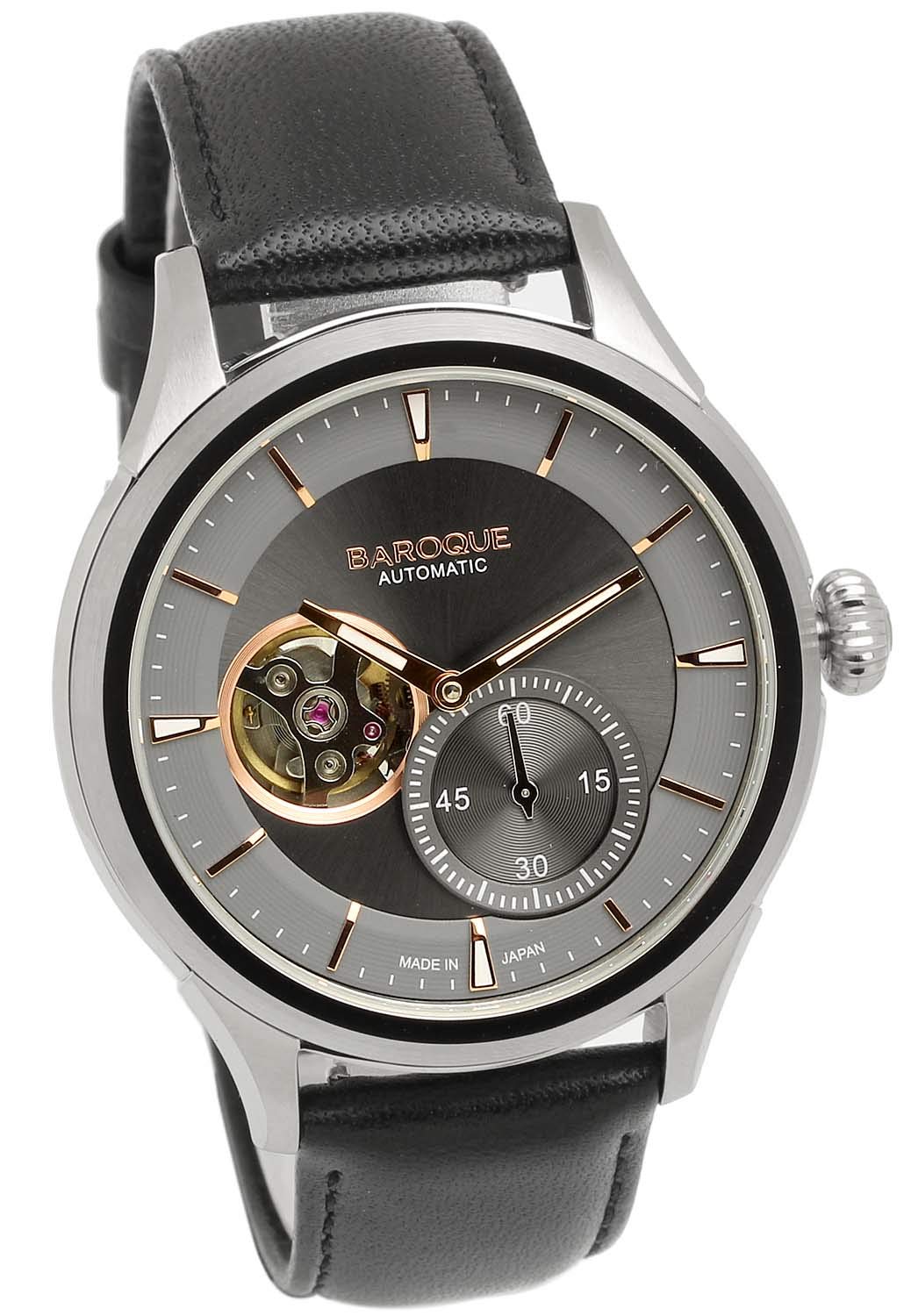 

Baroque GENTIL Watch 5 ATM Water Resistant Power Reserve Indicator Automatic Winding Gray x Black [BAROQUE] Men s BA3002S-13B чорний