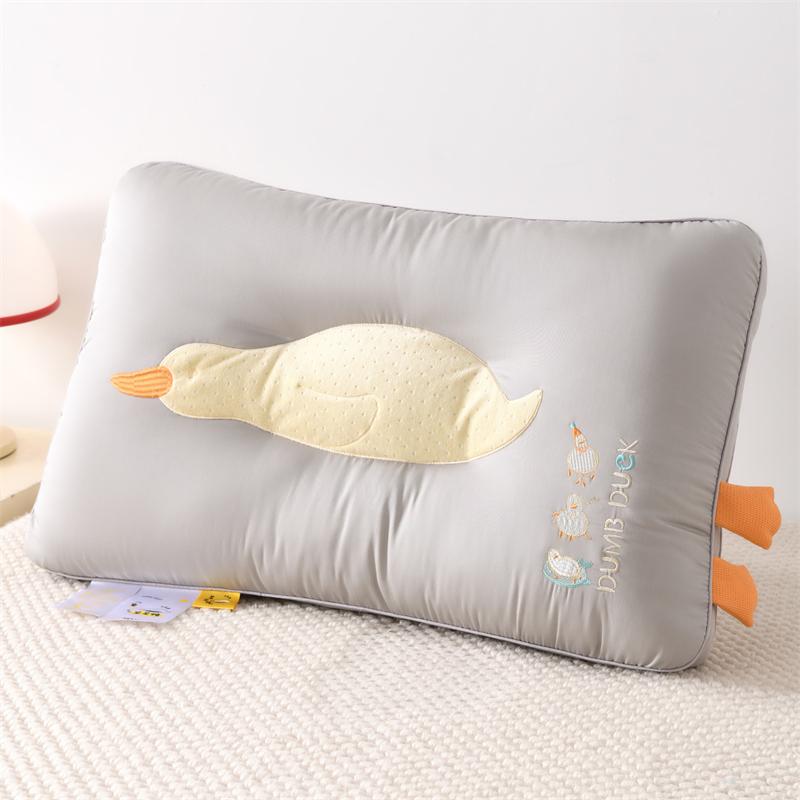 Yongyouwan Cute Children Adult Students Shaped Neck Protection Low lying Flat Duck Pillow Pillow Core 3D Partition Design Neck Protection