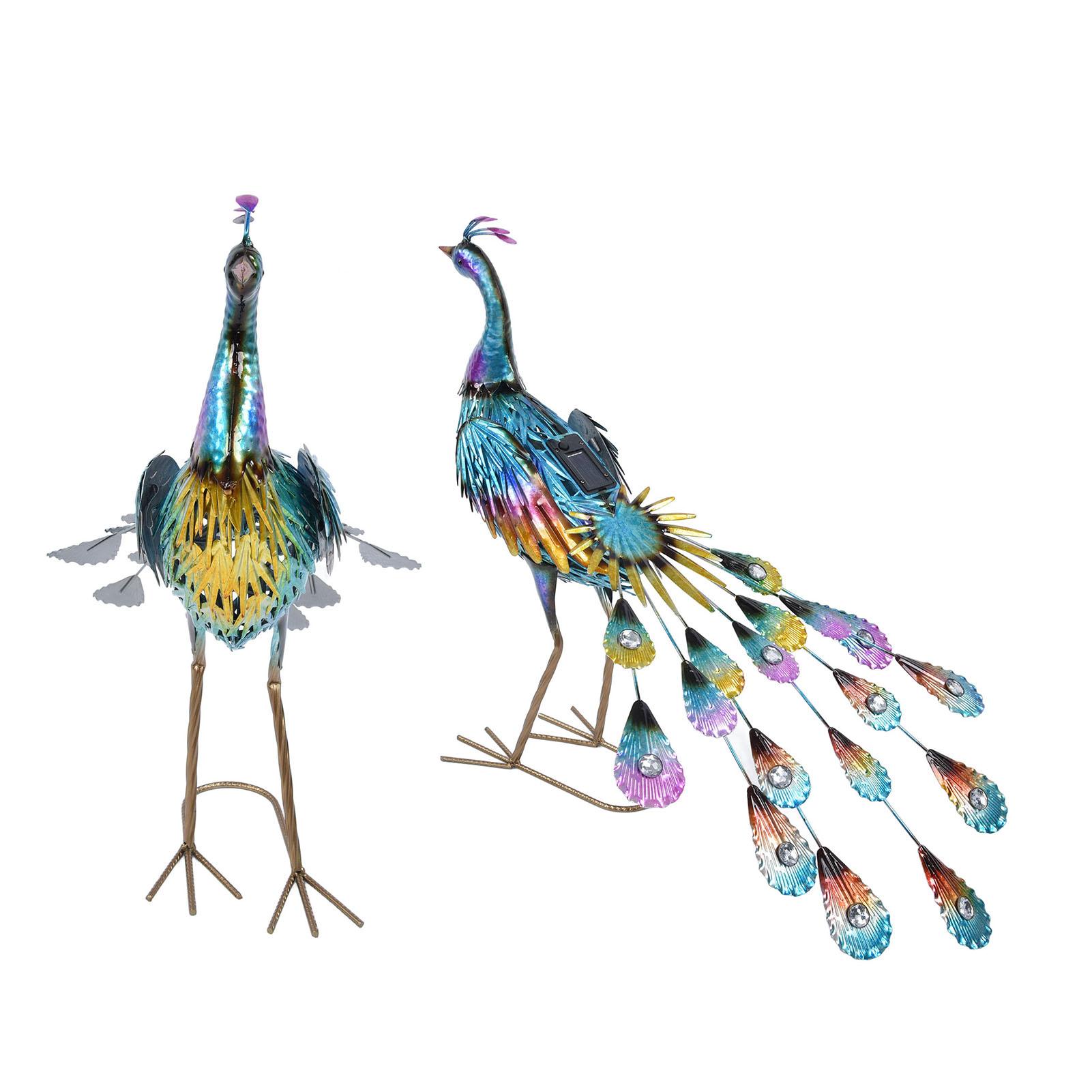 

Уличный солнечный свет Яркая скульптура павлина Свет Садовый декоративный свет для двора Газона 69x55 см 27.2x21.7 дюймов