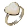 Stylish Adjustable Ring With Real Shell Inlay Sturdy Alloy Band Finger Accessory Perfect For Daily Wear And Gifts
