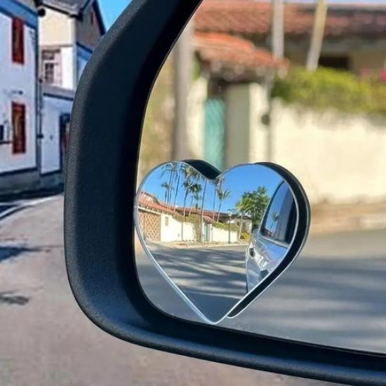 Car Accessories Rearview Mirror Blind Spot Convex Mirrors Heart Shaped Frameless