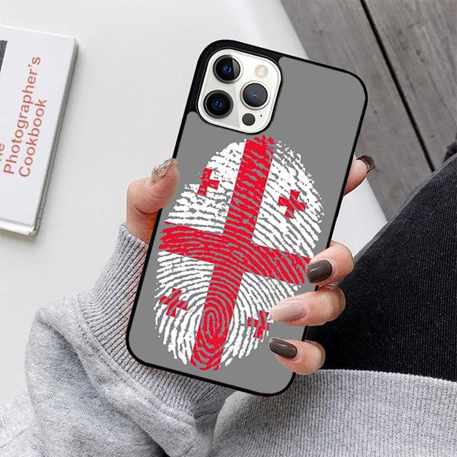 Georgia Flag Phone Case For iPhone 17 Air 16 15 14 13 12 11 Pro Max Plus Max Cover Shell coque