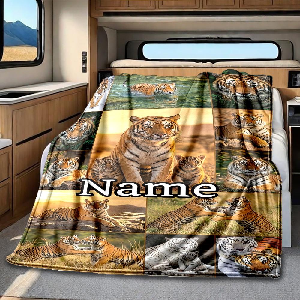Tiger Collage Rv Blanket Comfortable Soft Lightweight Multiseasonal Blanket For Travel Camping Picnics Sofa Rv Bed Living Room Gift For Friends And