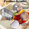 Rust-Resistant Portable Strainer Stainless Steel Kitchen Strainer Kitchen Sink Drain Rack  Kitchen