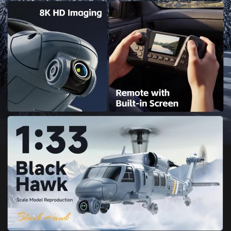 2026 L2 RC Helicopter 6-axis Gyroscope 8k HD Camera with LCD Screen Altitude Hold Optical Flow Remote Control Helicopter Rc Toys for Kid Adult Gifts