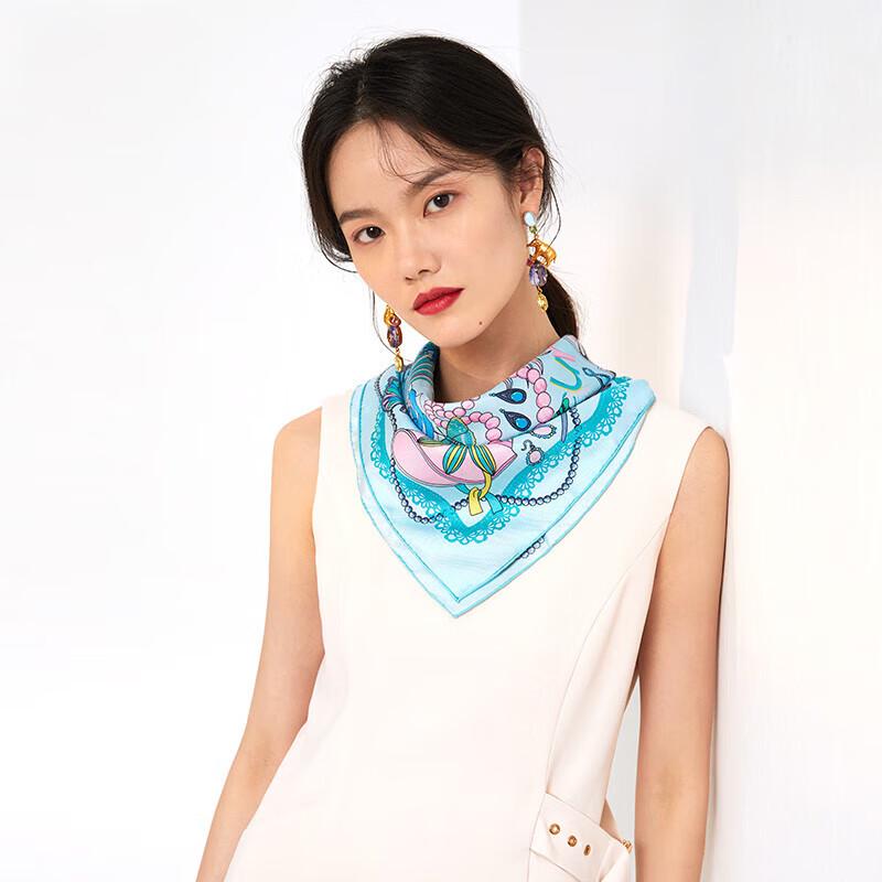 ITARORA Aurora Series Silk Scarf & Brooch Set