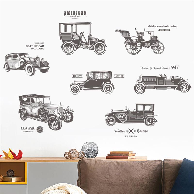 Cartoon cars children room wall stickers for kids room boy bedroom wall decals window poster 3D car wall sticker wallpaper