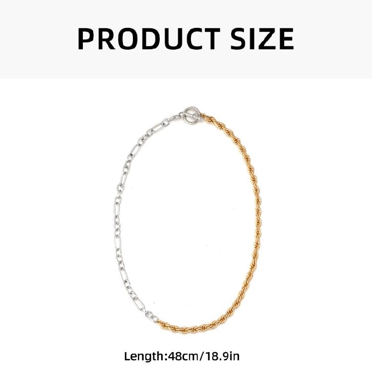 Gold Silver Asymmetric Necklace Women Chain Perfect Jewelry Fashion Accessory Collarbone Chain Suitable for Daily Party