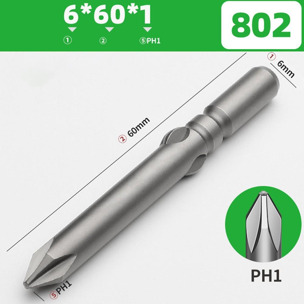 802 Electric Cross Screwdriver Bit Set with PH0 PH1 PH2 Heads 60 200mm