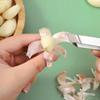 Stainless Steel Garlic Peeler & Boar Bristle Hair Remover Tweezers