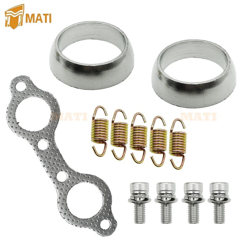 Exhaust Muffler Gasket Seal Spring Rebuild Kit for Polaris Sportsman 600 700 800 MV7 2002-2006 Frontier 2002-2005 5811511