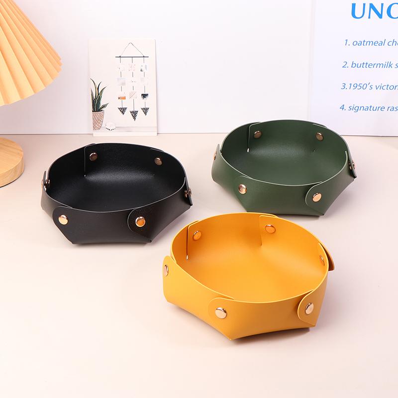 Desktop-Speicherfach PVC-Schlüssel Kosmetik Schmuck Box Home Veranda Schutt Dekoration Tablett Abnehmbare kleine Objekte Organizer