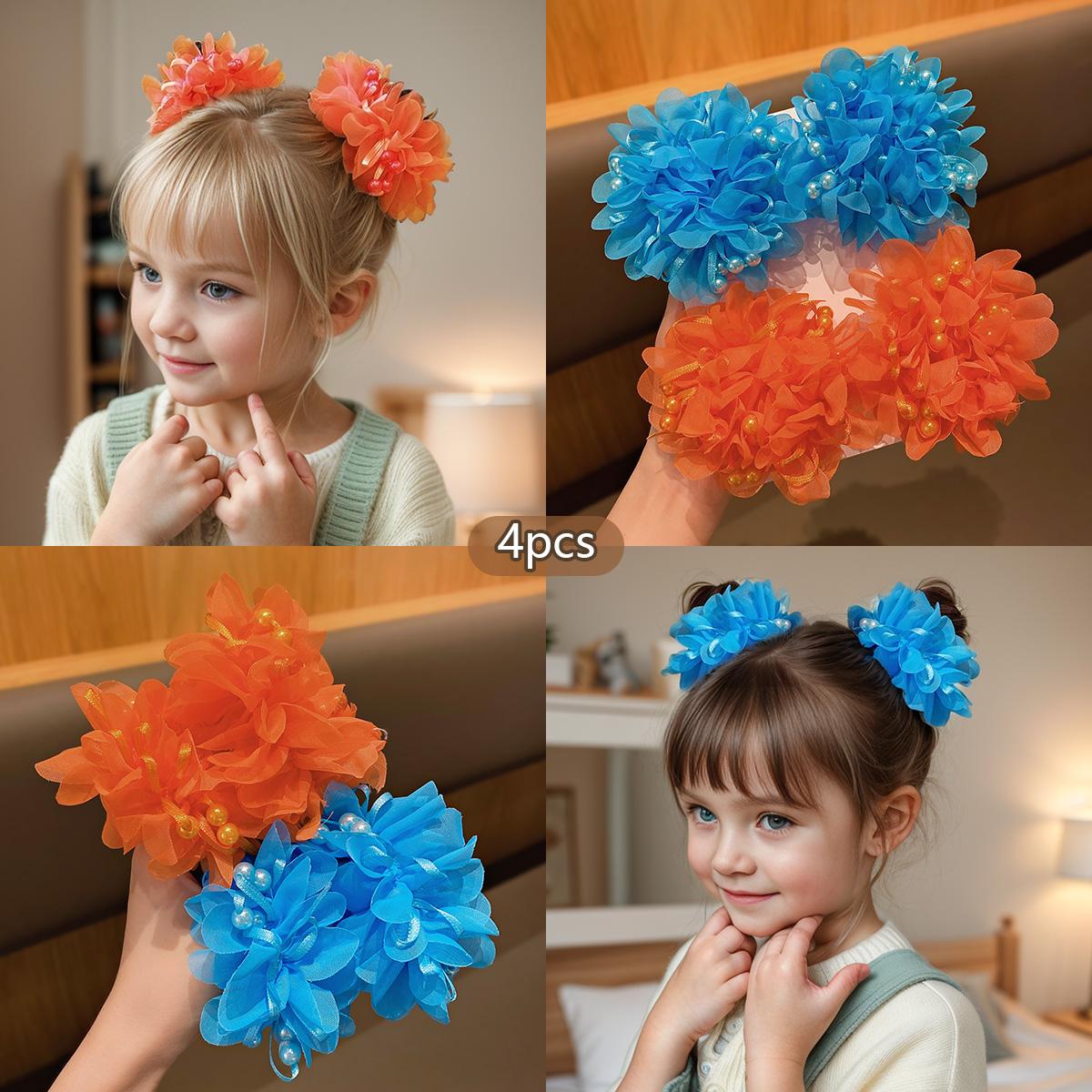 

4 cute children s hair accessories with flower headbands suitable for daily use
