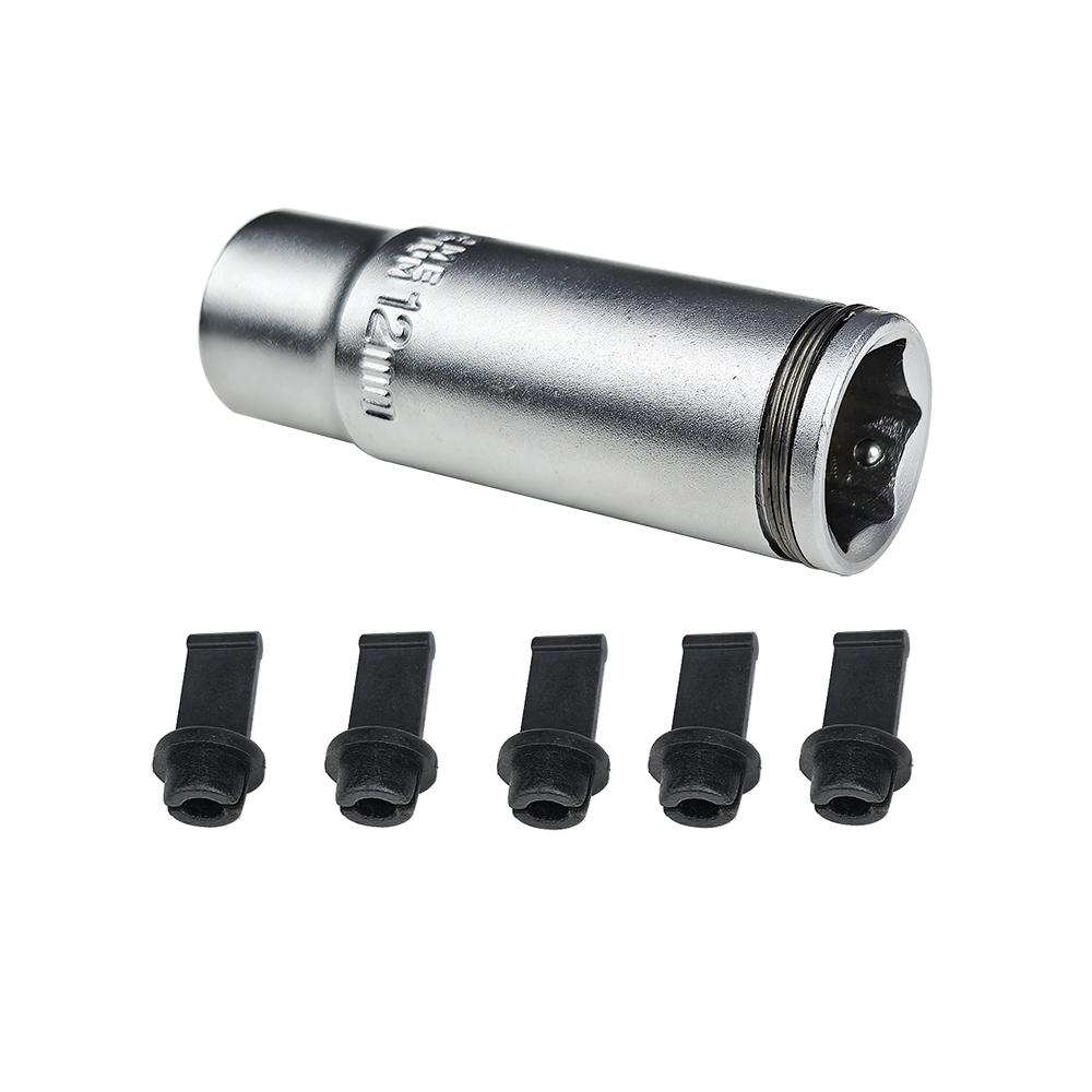 18PC 3/8" 1/4" Drive Glow Plug Removal Socket Set Thin Slotted Tool Kit 8mm,9mm and 10mm deep sockets Replacement tool kit