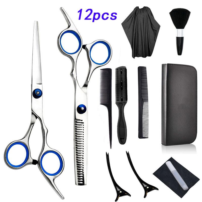 Haircut Scissors Hairdressing Scissors Flat Cut Bangs Thin Broken Hair Tooth Scissors Professional Haircut Scissors Set