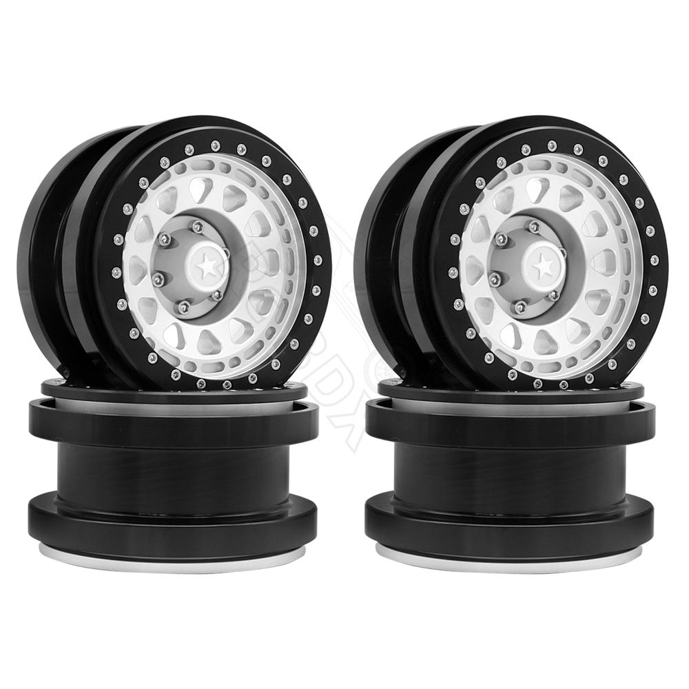Rc jeep CNC Aluminum 2.9" Beadlock Wheel Hub Rim for 1/6 RC Crawler Car Axial SCX6 Jeep JLU Wrangler