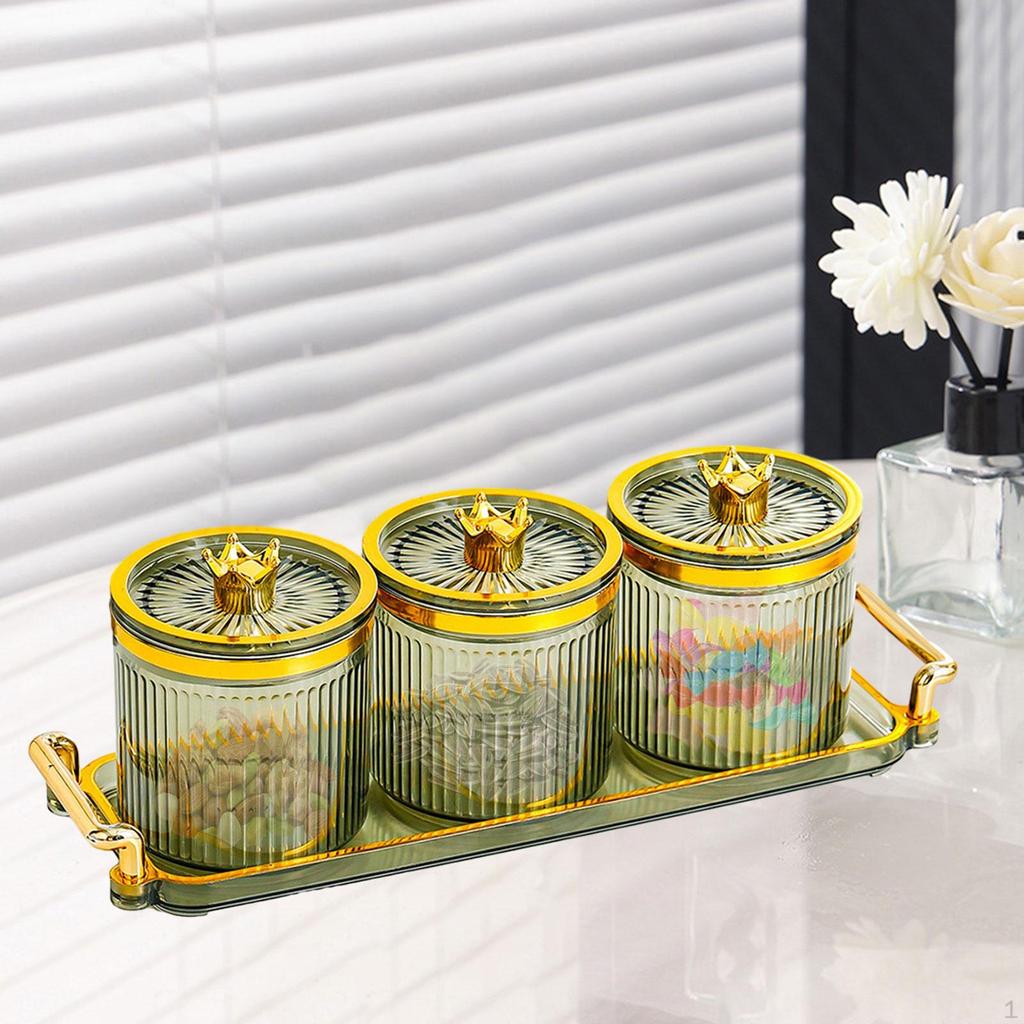 1 Set Snack Compartment Platter Food Storage Organizer Serving Tray Sealed