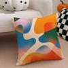 Abstraktes Geometrisches Muster Kunst Kissenbezug Überwurf-Kissenbezug Verdeckter Knopf Langlebiges Polyester Stuhlkissen