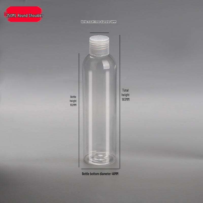 PET Transparent Flip-Top Liquid Dispenser Bottle, 10-50ml