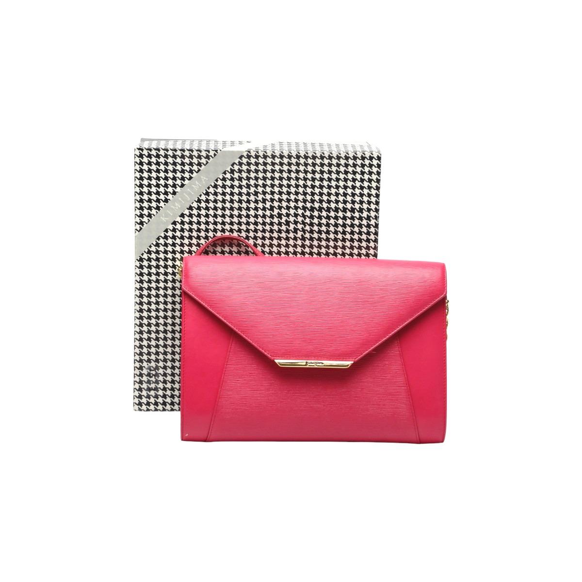 

KIMIJIMA PARIS TOKYO WChain W flap Shoulder Shoulder Bag leather pink Women Used