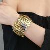 Fashionable Leopard Print Cuff Bangles Temperament Exaggerated Bracelet  Women