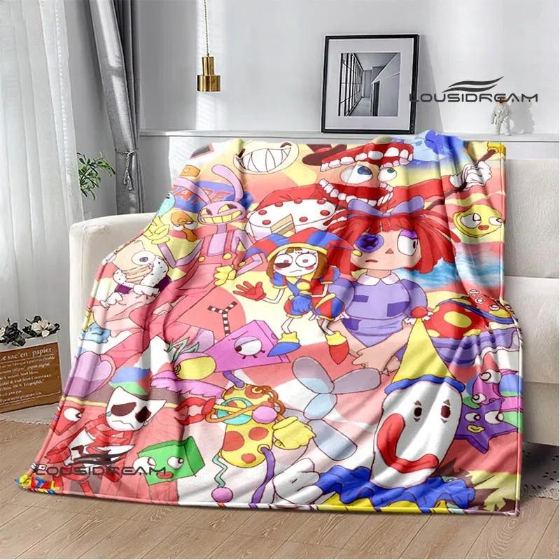 THE AMAZING DIGITAL CIRCUS Cartoon Blanket Warm Flannel Blankets Soft Cozy Blanket Sofa Travel Blanket Bed Linings Birthday Gift