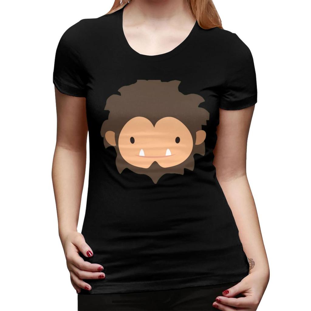 Sneaky Sasquatch Big Head TShirt for Women Crew Neck Streetwear T Shirts Womens Short Sleeve Summer Clothes Tops