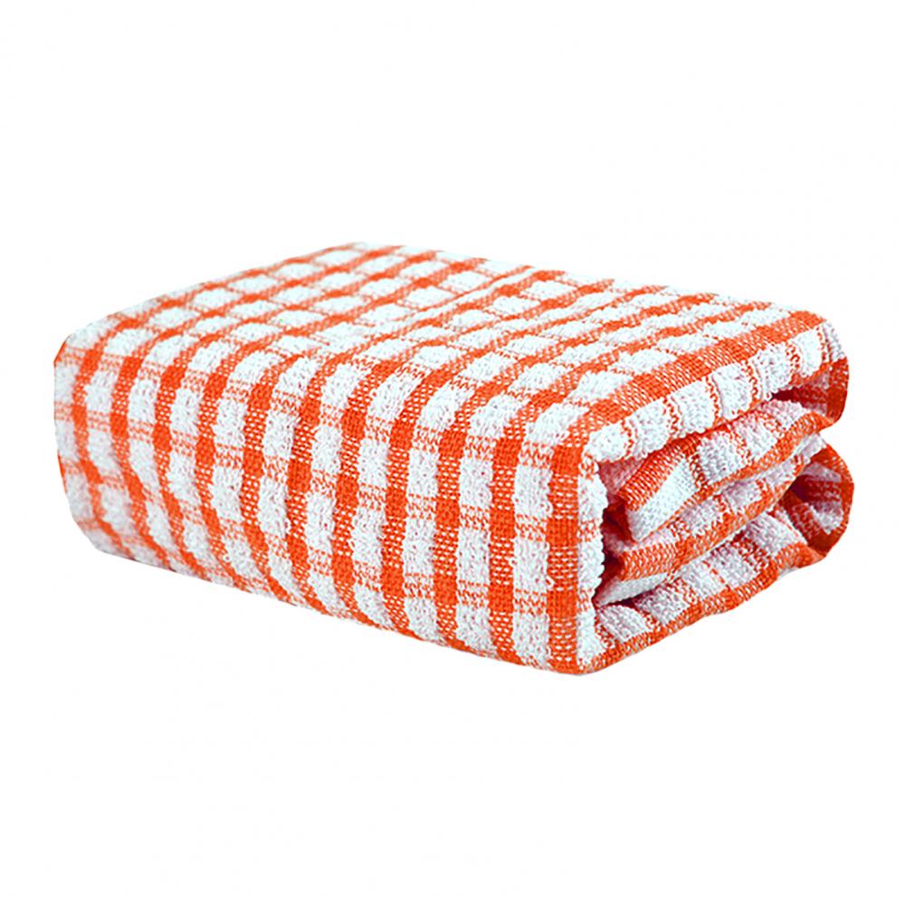 Kitchen Towels 6 Pack Plaid Print Cotton Towels Non-scratch Dishcloths for Home Restaurant Hotel Highly Absorbent Quick-drying