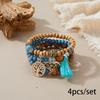 Bohemian bracelet creative tassel multi-layer beaded bracelet
