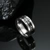 My Shape Vintage Fire Flame Totem Vine Cross Rings for Men Black Paint Punk Stainless Steel Finger Rings Male Jewelry Amulet