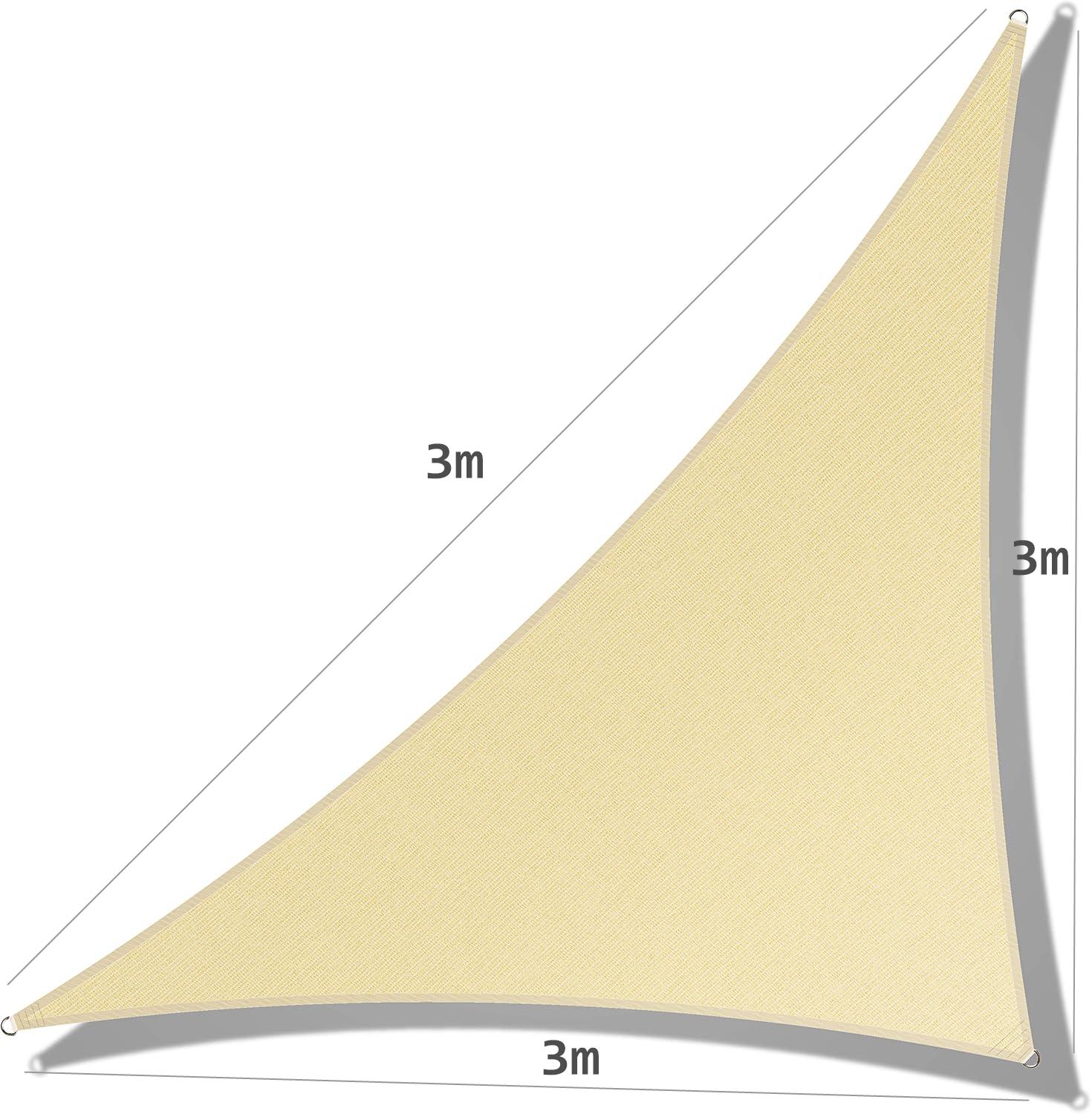 Sun Shade Sail Triangle Rectangle Canopy Fabric Cloth Screen Outdoor Shade Canopy Sand Breathable Shade Cloth for Patio Garden