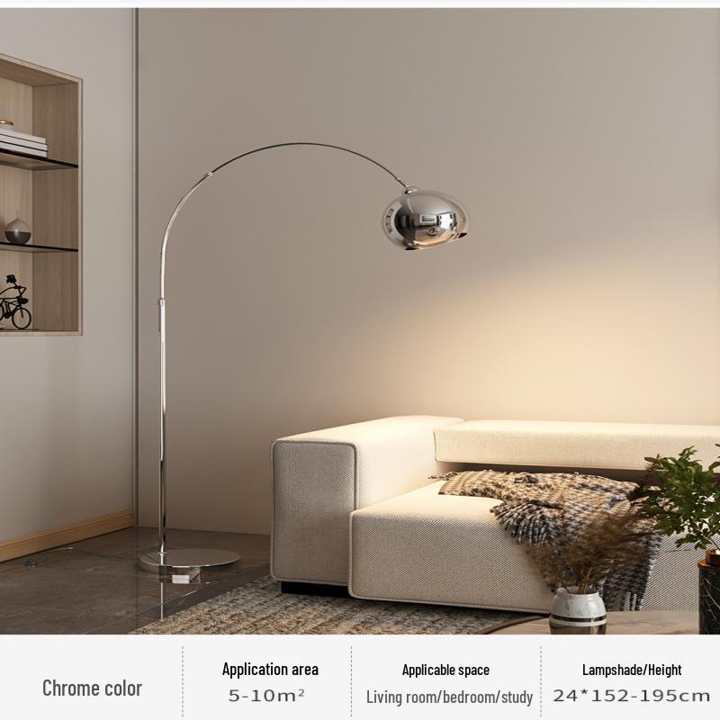 Dream Bubble Nordic Chrome Fishing Floor Lamp