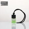 Aromatherapy Car Perfume Bottle, Refillable Glass with Wooden Lid & Lanyard, Portable Square Design.