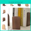 Drewniana podpórka na książki w kształcie misia z uśmiechniętą buzią i kota, organizer na półkę o pogrubionej konstrukcji, do dekoracji domu, biura i gabinetu