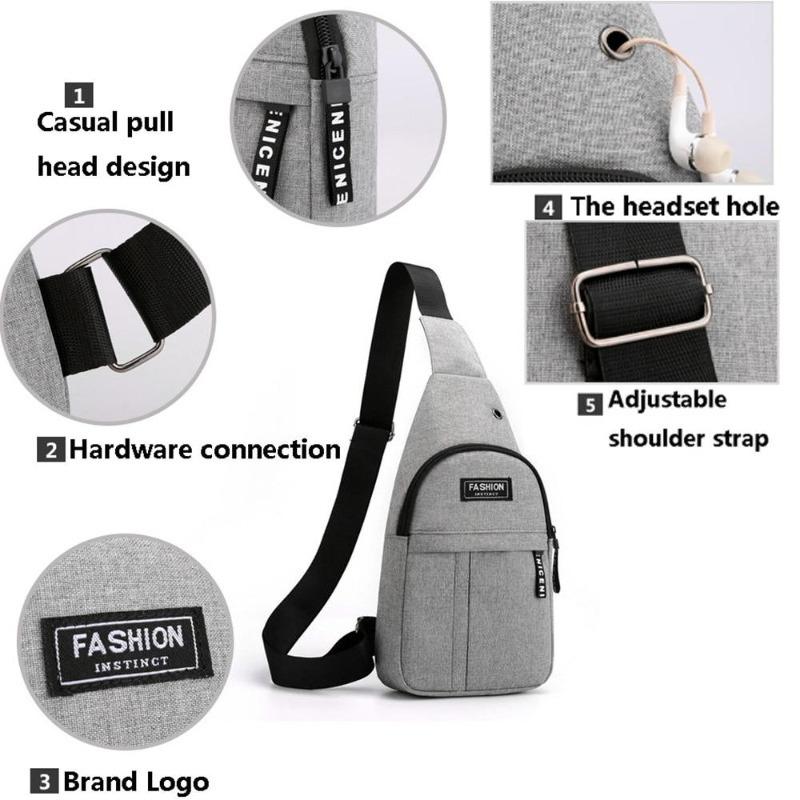 Borsa a tracolla da uomo Borsa a tracolla alla moda Borsa a tracolla multifunzione sulla spalla Borsa a tracolla da viaggio Confezione da uomo