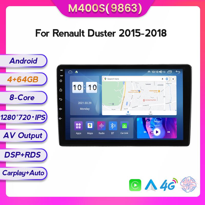 Android Navigator with Wireless CarPlay for 15-18 Dacia Duster