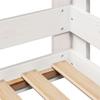 Solid Wood Bed Frame without Mattress White 75x190 cm Pine Wood