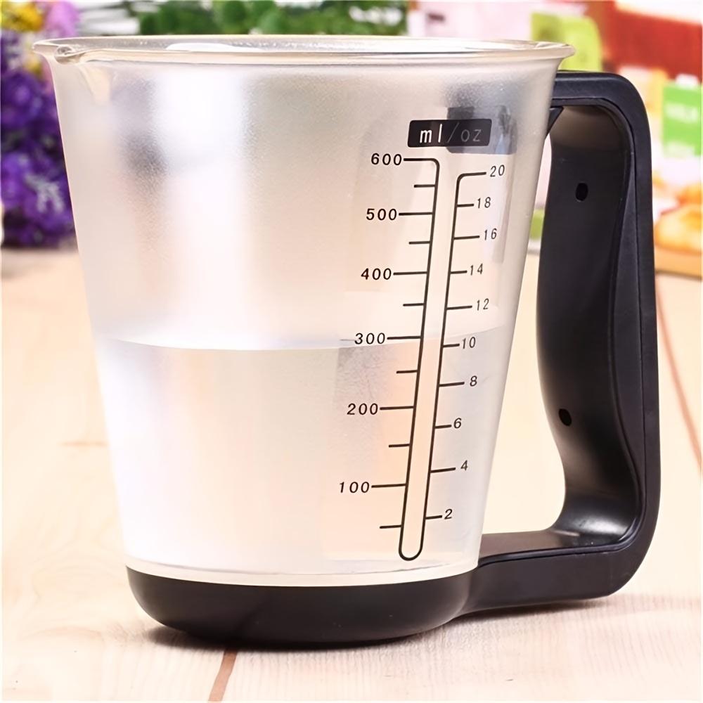 Digitale Küchenmessbecherwaage Messbecher Multifunktions-Messkrug Küchenwaage Temperatur Volumenbecher mit abnehmbarem LCD-Display Schwarz