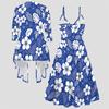 Women Plus Size Two Piece Set Long Sleeve Jacket Cami Maxi Dress