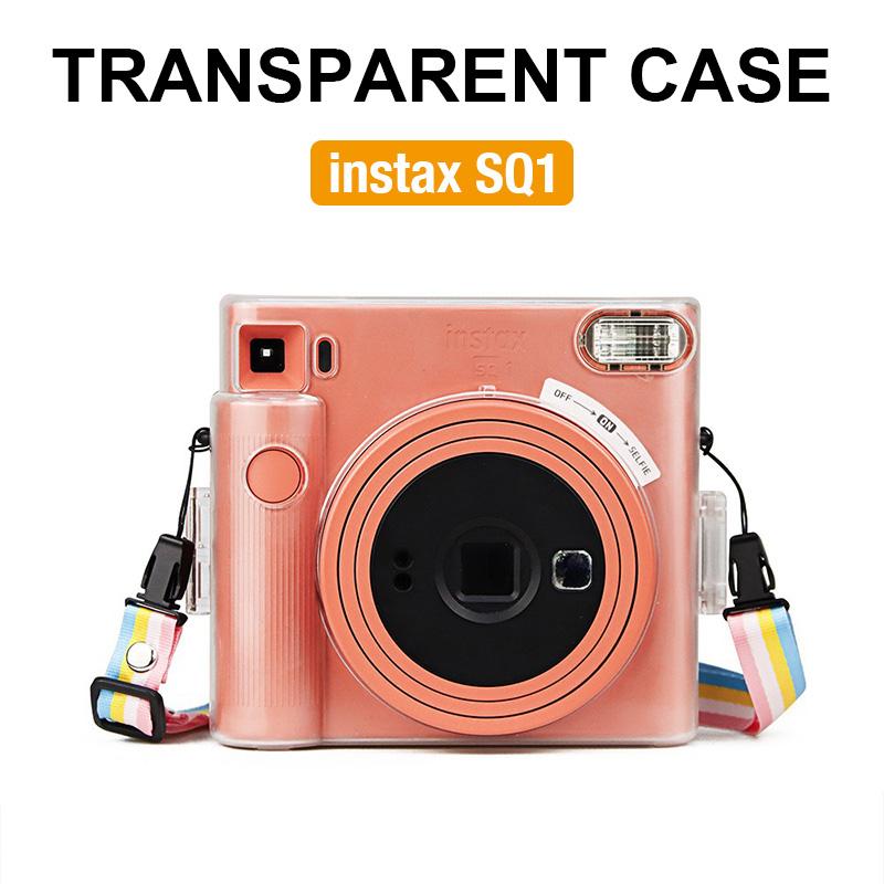 [Film Lab] Instax Square SQ1 Transparent Case Camera Protective Case with Strap CAA09