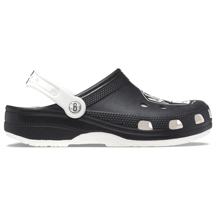 Crocs Zoccolo Classico Nba Brooklyn Nets Bianco Nero Unisex 208651-103