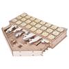 LED Light Calendar Wooden Desk Calendar Christmas Advent Calendar Ornament for Holiday Decoration