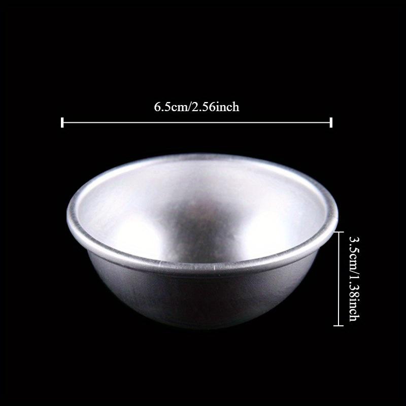 Three Pairs/set Large Stainless Steel Round Bath Bomb Molds for Creating Fizzy Bombs At Home - Perfect for DIY Spa and Bath Products