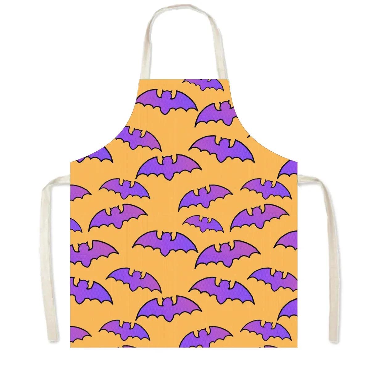 

Vampire Bat Ghost Print Kitchen Aprons Gothic Style Women Men Baking Home Cleaning Clothes Pinafore Chef Waiter Cooking Apron 38X47cm