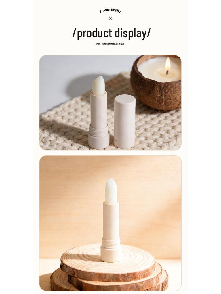 Coconut Scented Lip Balm with Camellia Seed Oil - Moisturizing, Non-Sticky, Nourishing Formula