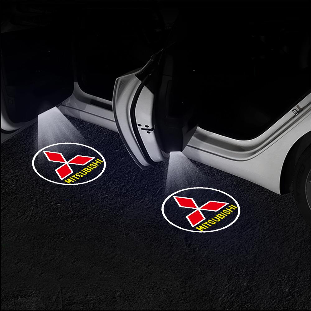 Car Door Logo Welcome Lamp Laser Projector Light For Mitsubishi Asx Lancer Outlander l200 Xpander Galant Eclipse LED HD Wireless