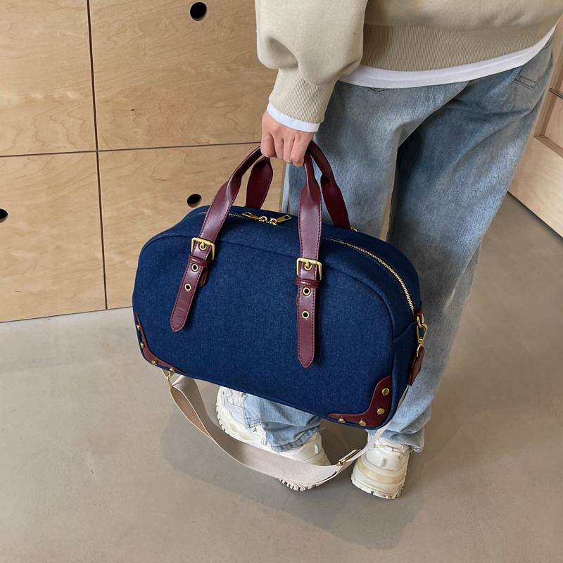 Denim Bag for Women with Large Capacity,  New Leisure Crossbody Travel Luggage Bag, High-end Short Distance Travel Bag