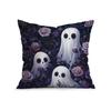 Home Decor Halloween Themed Skull & Ghost Pillow Covers Pattern Cushion Cover Suitable For Sofa Bedroom Car Pillow Cover